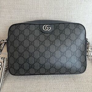 Gucci Ophidia Gray Monogram Crossbody Bag